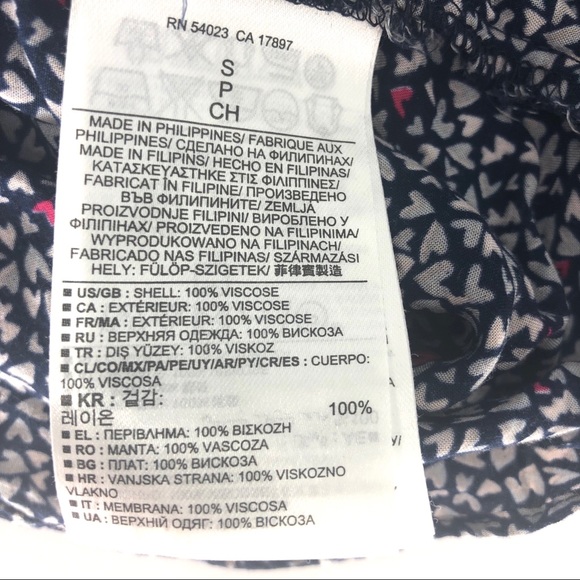 Banana Republic micro heart print shirt top s - Picture 6 of 6
